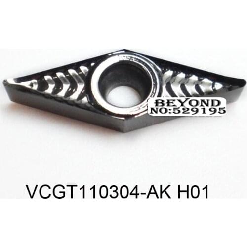 Korloy VCGT110302-AK H01 VCGT110304-AK H01 VCGT 110302 110302 Carbide Turning Inserts for Aluminum and Copper Lathe Cutter Tools