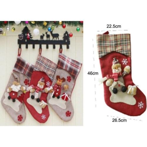 Women Small Bags Christmas Stocking Mini Sock Santa Claus Candy Bag Xmas Tree Hanging Decor Gift /BY