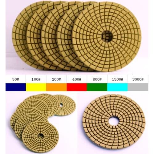 10pcs/set by grit 4"(100mm) flexible wet diamond polishing pads with premium quality and competitive price