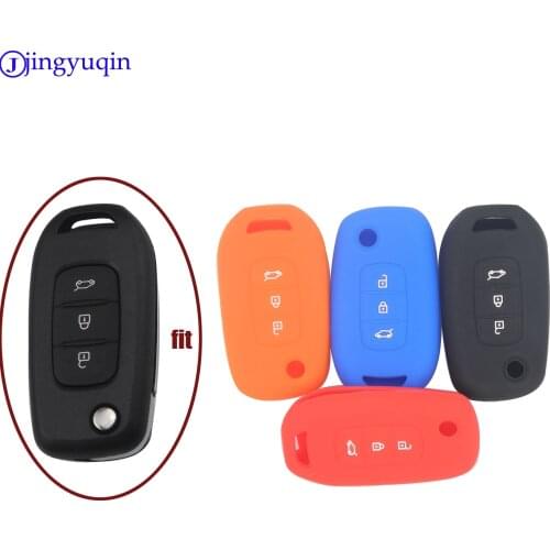 10X New Silicone Car Key Cover Case Holder for Renault Duster Megane Duster Sandero Kangdoo Captur Twingo 3 buttons car key Skin