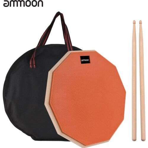 12 Inch Drum Practice Pad Mute Drum Pad & Drum Stick Carrying Bag for Students Beginners Percussion instruments Drum Accessories