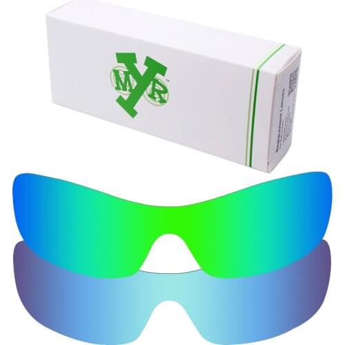 2 Pieces Mryok Anti-Scratch POLARIZED Replacement Lenses for-Oakley Antix Sunglasses Lens Ice Blue & Emerald Green