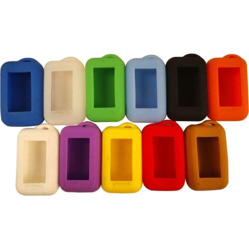 5PCS E90 Case Silicone Case For Starline E90 Keychain Car Key Burglar Alarm Keychain Cover Shell Auto Key Case Protector