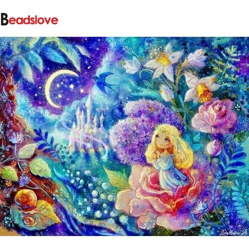 5D Diy Full Diamond Painting Embroidery butterfly Fairy Castle 2020 Home Decoration New arrival diamond Cross Stitch babys Gift