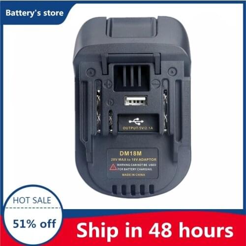20V To 18V Battery Convertor Adapter DM18M For Dewalt For Mikwaukee to Li-Ion Charger For MAKITA BL1830 BL1850 Batteries