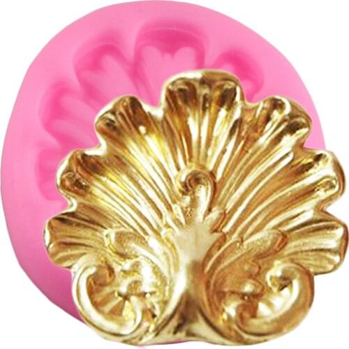 Baroque Scroll Relief Silicone Molds Shell Cake Border Fondant Cake Decorating Tools DIY Cookie Candy Chocolate Gumpaste Moulds