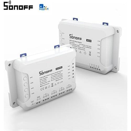 Sonoff 4CH Din Rail Mounted Wireless wifi Switch R3 PROR3 4 Channel Smart Switch module Compatible with Alexa Amazon Google Home