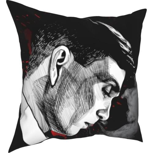 Thomas Shelby Smoking Peaky Blinders Pillowcase Printing Fabric Cushion Cover Decorations Throw Pillow Case Cover Home 40X40cm