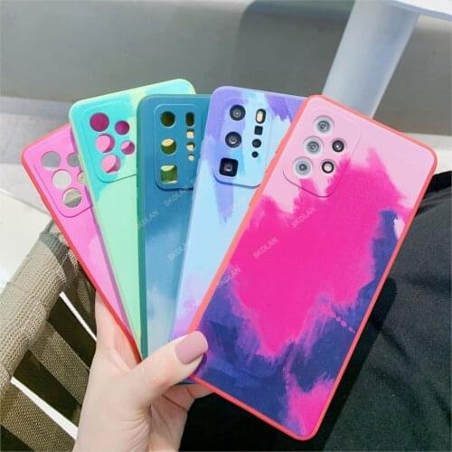 New Arrival Watercolor Protective case cover for Samsung S21 FE A32 A52 A72 S21 Ultra A71 A51 s10Lite Soft silicone phone Cover