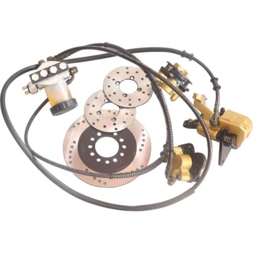 Disc brake assembly one with three brake pump With oil cup fit for 110cc Kart accessories modification