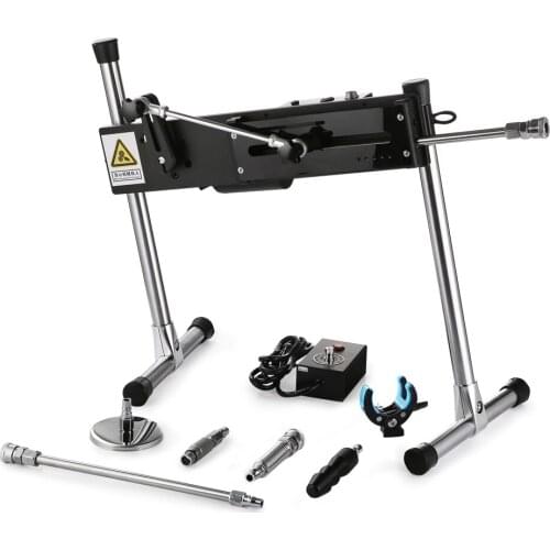 FAAK Wired Sex Machine for Women Masturbation Telescopic Machine with Dildo Attachment Adult Sex Toys 120W Automatic Vibrator