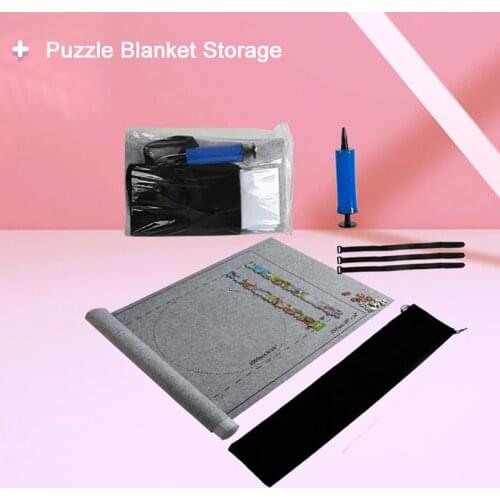 Puzzles Mat Jigsaw Roll Felt Mat Play Mat Puzzles Blanket For Up To 1500 Pieces Puzzle Accessories Portable Travel Storage Bag