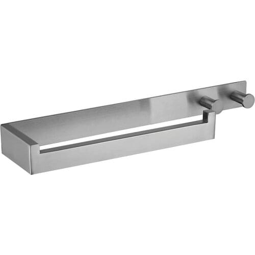 Creative Wall-mounted Stainless Steel Towel Rack Kitchen Bathroom Hanging Roll Paper Holder Home Supplies