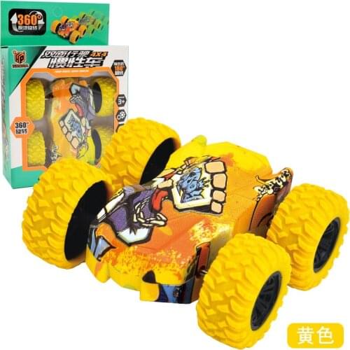 Newest Double-Sided Friction Power Car Vibration Intertial Toy Push and Go Pull Back Big Tire Four-Wheel Drive off-road Toy Cars