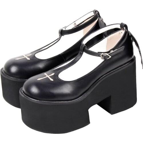 Angelic imprint new woman girl lolita cosplay shoes lady high heels wedges Pumps women dress party princess shoes wings 8461 PU