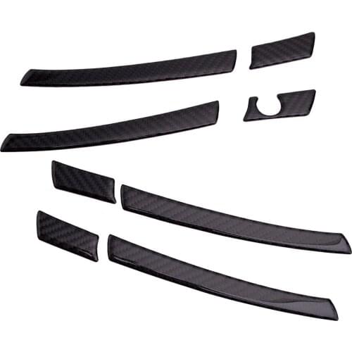 CITALL 8pcs/set Carbon Fiber Outer Door Handle Cover Trim LHD Fit For Mercedes Benz C Class W204 2007 2008 2009 2010 2011 2013