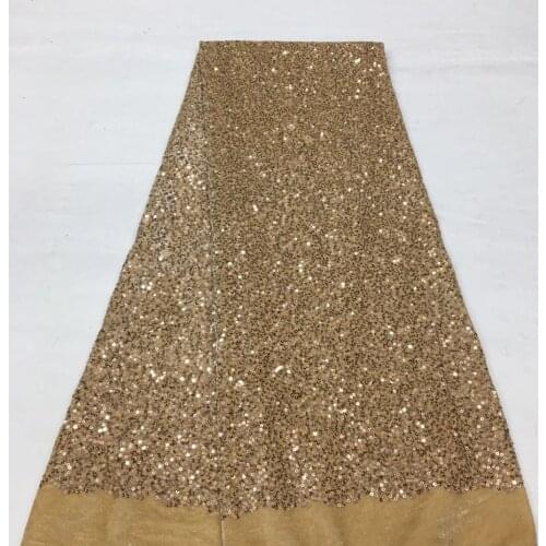 Sequin Velvet Embroidery New Design Luxury Velvet Sequined African French Velvet Lace Fabric Wedding Dress Party XX4582