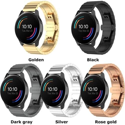 One Bead Steel Belt 22MM Stainless Steel Watch Strap for YAMAY SW022 Imilab Kw66 Haylou RT LS05S One Plus Watch