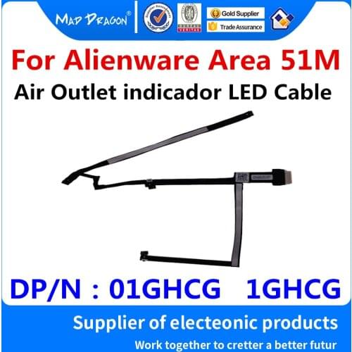 New original Laptop Hinge Cover Air Outlet indicador LED Cable For Dell Alienware Area 51M 51m DDQ70 DC020039M00 01GHCG 1GHCG