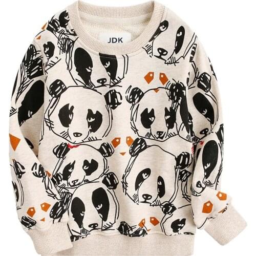 Baby Boys Sweaters Fashion Autumn Winter New Toddler Clothes Kids Boys Cartoon Panda Print Christmas Sweaters Kids Knitted Coats
