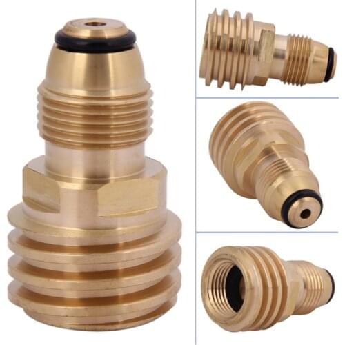 Convenient Outdoor Camping Picnic Gas Converts Valve Converts Propane LP TANK POL Service Valve to QCC Outlet Brass Adapter