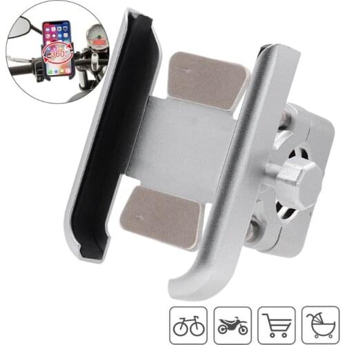 360 Degree Universal Metal Bike Motorcycle Motorbike Mirror Handlebar Smart Phone Holder Stand Mount For iPhone Xiaomi Samsung