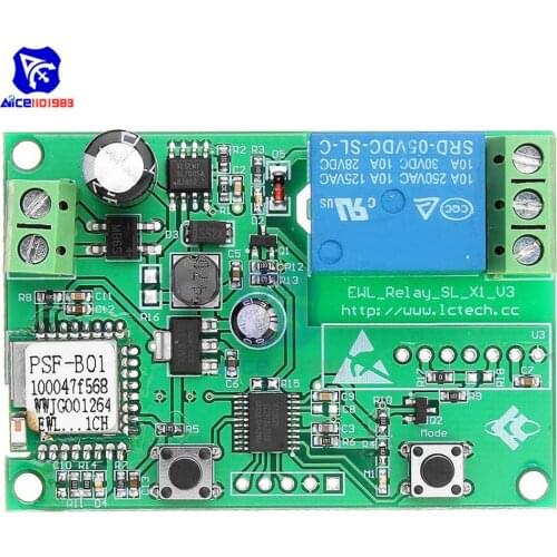 Diymore 1 Channel WIFI Relay Module DC 8 -80V Wireless Remote Relay Board for Smart Home