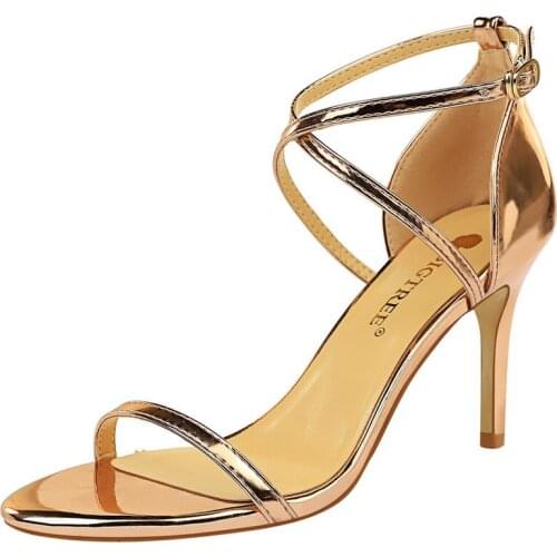 Womens High Heel Sandal Open Toe Ankle Buckle Cross Strap Platform Pump Evening Dress Casual Party Shoes