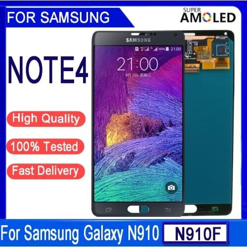 5.7”Original LCD For Samsung Galaxy Note 4 N910 N910C N910A N910F N910H LCD Display Touch Screen Digitizer Assembly Replacement