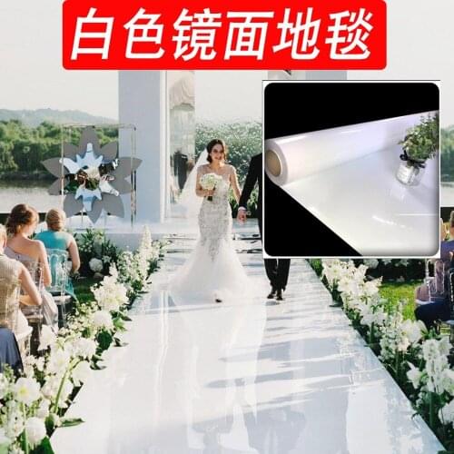 1M Wide White Color Mirror Carpet Rug Aisle Runner For Indoor Outdoor Beach Weddings Decorations Supplies