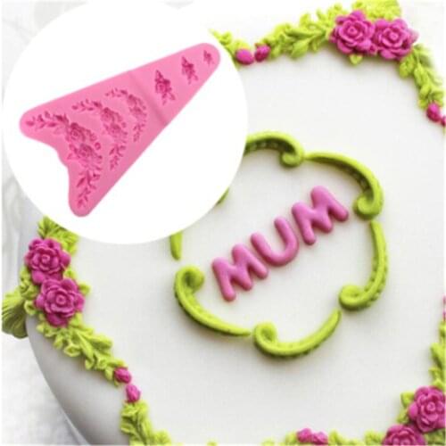 3D Lace Embossing Mold Mini Flower Pattern Silicone Mold Mat Fondant Cake Decoration Sugar Craft Baking Pastry Cake Tools