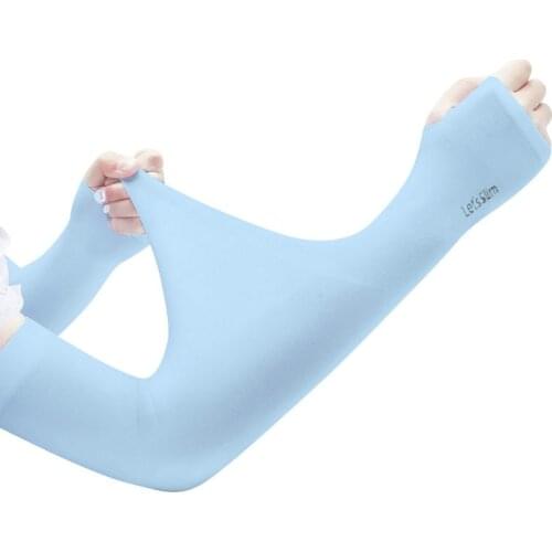 1 Pair Summer Sunscreen Oversleeves Ice Silk Breathable Comfortable Sleeve Arm Protection Fashion Men Women Outdoor Sun E11040