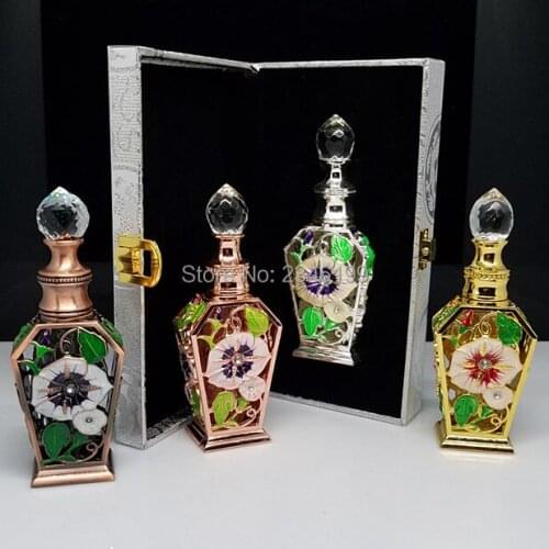 10ml 5pcs/Set High Grade Gigt Box+4 Glass Essential oil Dropper Bottle Pigment Perfume Vials Portable Cosmetic Packaging