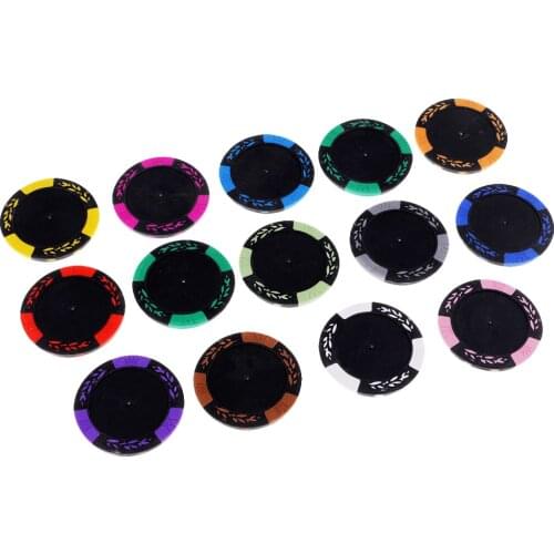 13PCS Multi-colors Casino Clay Poker Chips Casino Chips Board Game Playing