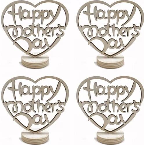 20 pcs mother day wood table decoration MOM wooden gift home decoration