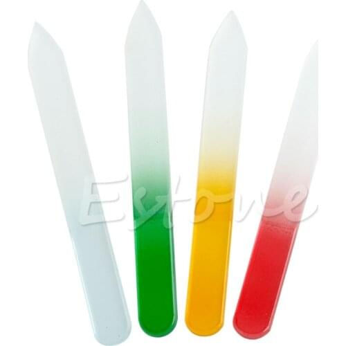 3Set/Lot 4pcs/set Cyrstal Glass Nail File Set Assorted Color Manicure