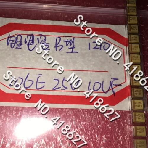 50PCS/LOT Patch Tantalum Capacitor 106E 10UF 25V Type B 3528 1210 Polarity Capacitance