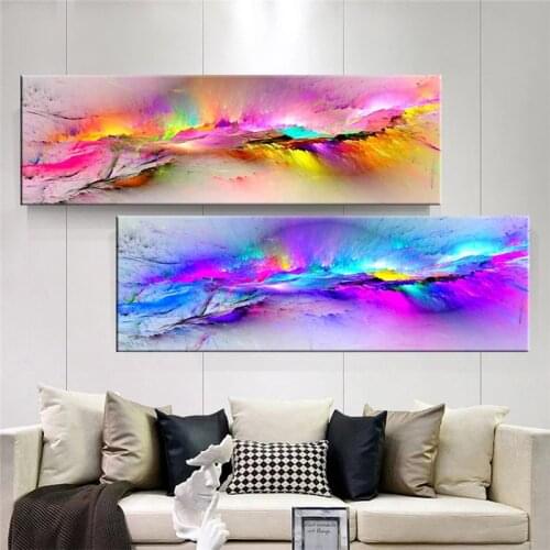 Abstract Canvas Painting Purple Cloud Posters Canvas Art Prints Nordic Wall Art Abstract Painting Wall Picture for Bedroom