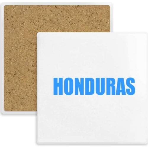DIYthinker Honduras Country Name Coaster Cup Mug Square Holder Absorbent Stone 2pcs