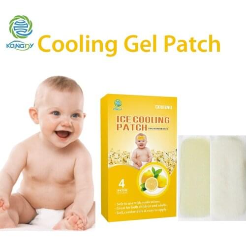 KONGDY Childrens Fever Antipyretic Sticker 4 Pieces/Box Cooling Fever Patch Physical Temperature Failing Relief Headache Pain