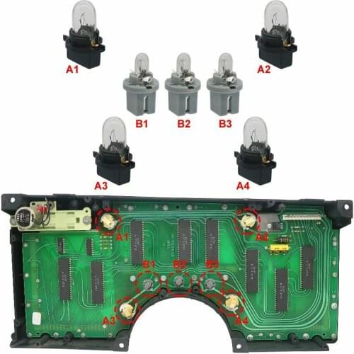 For 84-89 Chevrolet Corvette C4 Digital Instrument Cluster Lamps Bulbs Kit