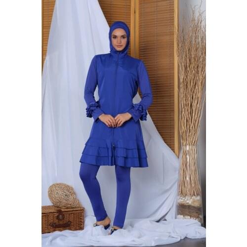 Womens Long Sleeve Frilly The Tights Hijab swimwear 20146 Saks