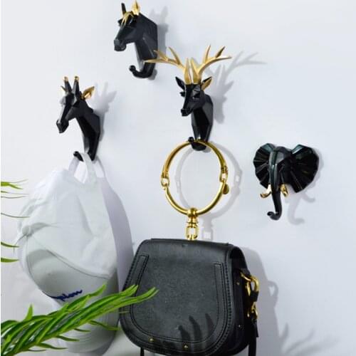Creative Hanger Keys Hanging Hook Holder Wall Home Strong Decorative Hook Animal Hooks Home Storage Kitchen Bathroom Organizer