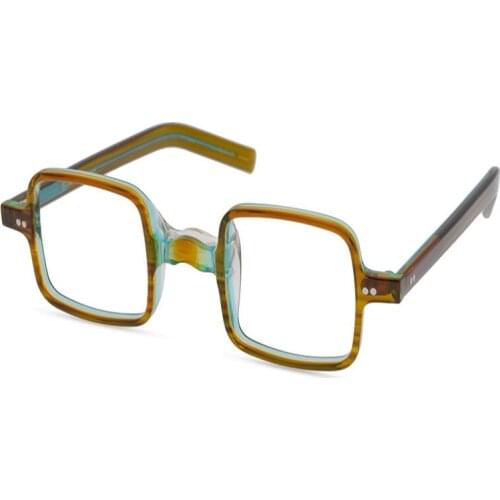 Square Acetate Glasses Frame Vintage Women Full Rim Myopia Eyewear High Quality Clear Lens Goggle Retro Optical Eyeglasses Men