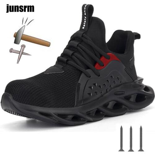 Lightweight safety shoes, breathable and comfortable, anti-smashing and anti-puncture, toe protection Outdoor work shoes