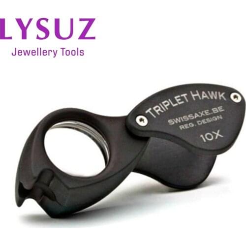 Original SwissAxe World Famous Triplet Hawk 10x Diamond Loupe Antwerp Gemstone Jewelry Magnifier Identification Tool