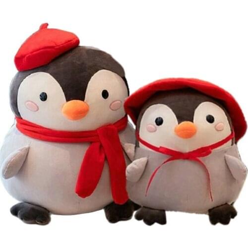 Little Red Riding Hood Penguin plush toy Cute High Quality Christmas clothing cloak Penguin Stuffed Animals Xmas Gift for KIds
