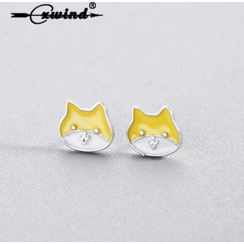 Fashion Cute Kitty Cat Stud Earrings for Girls Kids Ear for Women Girl Birthday Tiny Animal Earring Jewelry Gift brincos