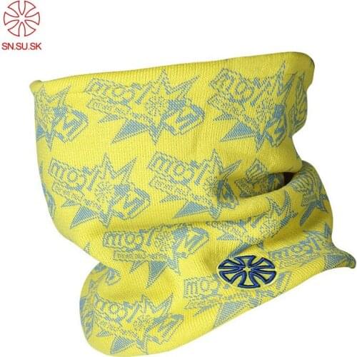 Winter Outdoor Sport Men Double-Deck Polar Fleece Windproof Knitting Face Mask Ski Bicycle Loop Scarf Male Warm Neck