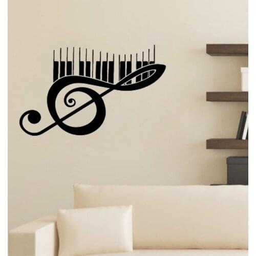 New Design Music Notes Wall Sticker Home Decor Art Mural Kids Children Room Decoration Music Room Poster Nursery Wallpaper